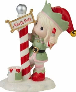 Precious Moments Greetings From The North Pole Elf Figurine, 5.2"