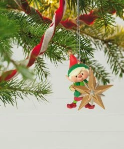 Hallmark North Pole Tree Trimmers Ornament -Department Store Shop Elf With Christmas Tree Keepsake Ornament 1799QXR8069 02