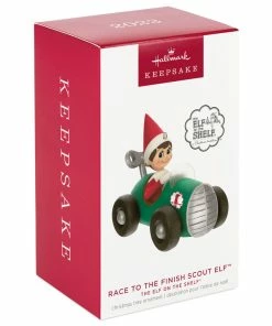 Hallmark The Elf On The Shelf® Race To The Finish Scout Elf™ Ornament 9 Hallmark The Elf On The Shelf® Race To The Finish Scout Elf™ Ornament -Department Store Shop Elf on the Shelf in Race Car Keepsake Ornament 1799QXI7357 04
