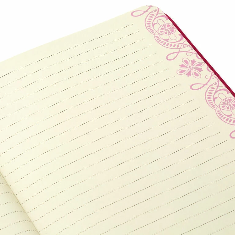 Hallmark Embossed Border Fuchsia Faux Leather Notebook 7 Hallmark Embossed Border Fuchsia Faux Leather Notebook - Image 7