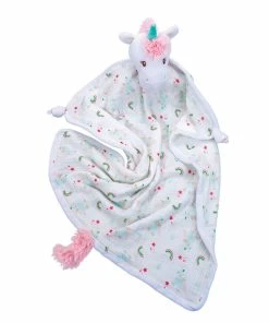 Douglas Cuddle Toys Emilie Unicorn Blanki Lovey Baby Blanket, 24"