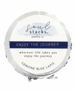 Soul Stacks Enjoy The Journey Beaded Stretch Bracelets, Set Of 3 -Department Store Shop Enjoy the Journey BlueSilver Beaded Stretch Bracelets STXJRN 02