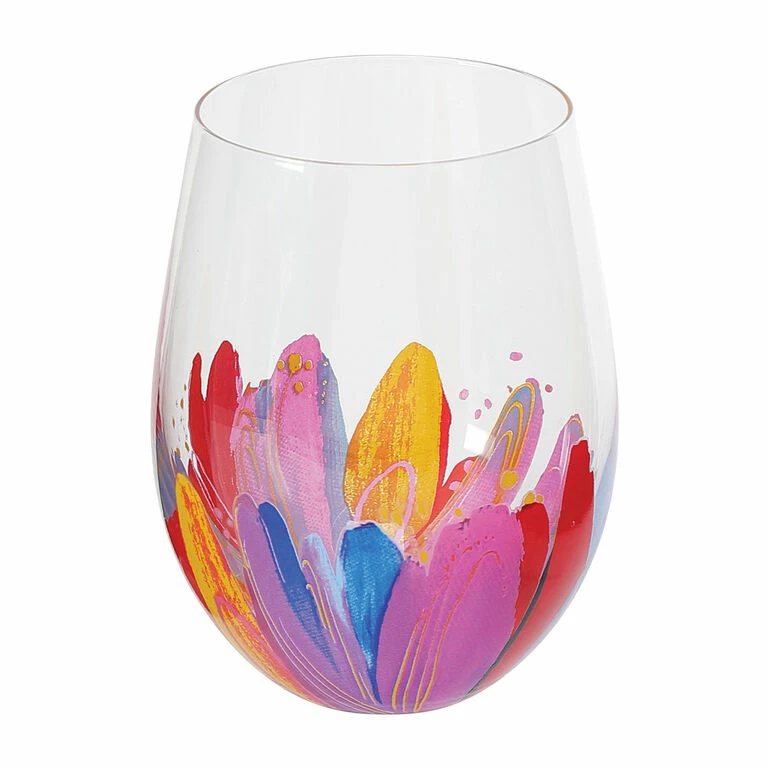 Enesco EttaVee Jessi's Garden Stemless Wine Glass, 18 Oz. 2 Enesco EttaVee Jessi's Garden Stemless Wine Glass, 18 Oz. - Image 2