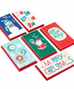 Hallmark Colorful And Casual Money-Holder Boxed Christmas Cards Assortment, Pack Of 36