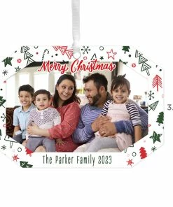 Hallmark Festive Fun Personalized Text And Photo Metal Ornament -Department Store Shop Festive Fun Personalized Christmas Ornament 1OFM1001B3 03