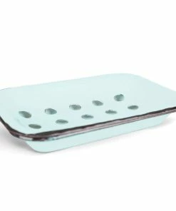 Finchberry Blue Metal Farmhouse Soap Dish, 2 Pieces
