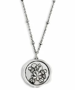 Floral Charm Dear You Mom Necklace, 17.5"