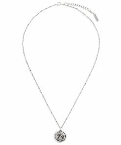 Floral Charm Dear You Mom Necklace, 17.5" -Department Store Shop Floral Design Silver Charm Necklace 1005060050 03