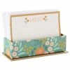 Hallmark Ivory Floral Flat Note Cards In Caddy, Box Of 40