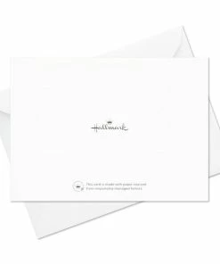 Hallmark Ivory Floral Flat Note Cards In Caddy, Box Of 40 -Department Store Shop Floral SinglePanel Note Cards With Caddy 3CNT5048 07