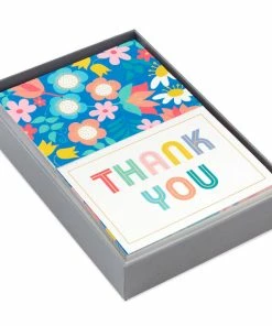 Hallmark Floral And Lettering Bulk Blank Note Cards, Pack Of 50