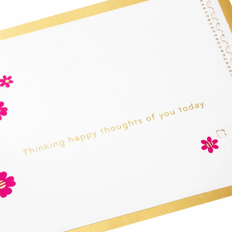 Hallmark Happy Thoughts Flower Bouquet 3D Pop-Up Thinking Of You Card 5 Hallmark Happy Thoughts Flower Bouquet 3D Pop-Up Thinking Of You Card - Image 5
