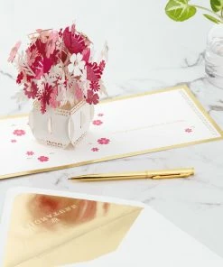 Hallmark Happy Thoughts Flower Bouquet 3D Pop-Up Thinking Of You Card 17 Hallmark Happy Thoughts Flower Bouquet 3D Pop-Up Thinking Of You Card -Department Store Shop Flower Bouquet 3D PopUp Thinking of You Card 1299LAD9644 08