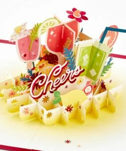 Hallmark Here's To You Cocktail Toast 3D Pop-Up Card