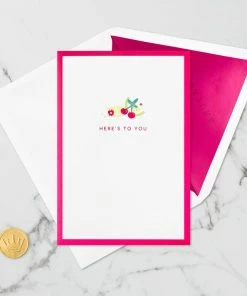 Hallmark Here's To You Cocktail Toast 3D Pop-Up Card -Department Store Shop Fruit Cocktail Drinks Celebration 3D PopUp Card for Her 1299LAD2897 06