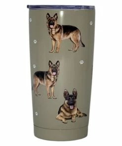 E&S Pets German Shepherd Stainless Steel Tumbler, 20 Oz.