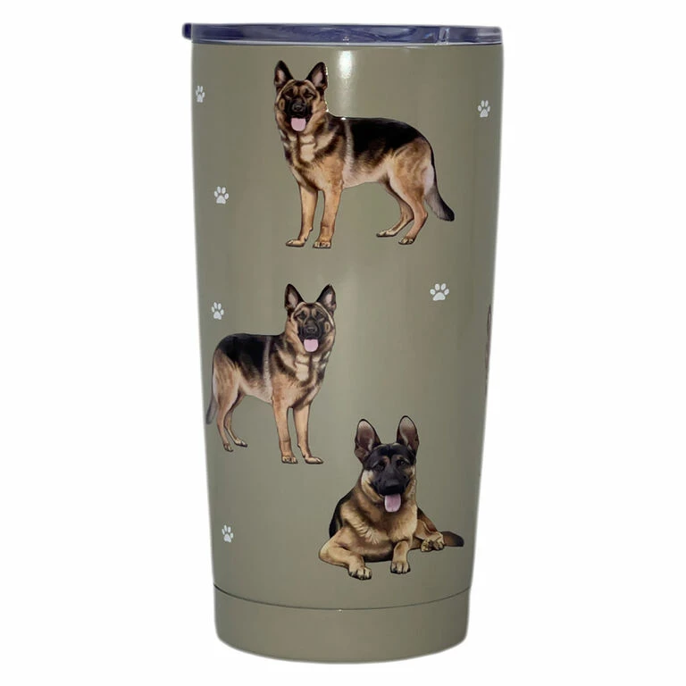 E&S Pets German Shepherd Stainless Steel Tumbler, 20 Oz. 1 E&S Pets German Shepherd Stainless Steel Tumbler, 20 Oz.