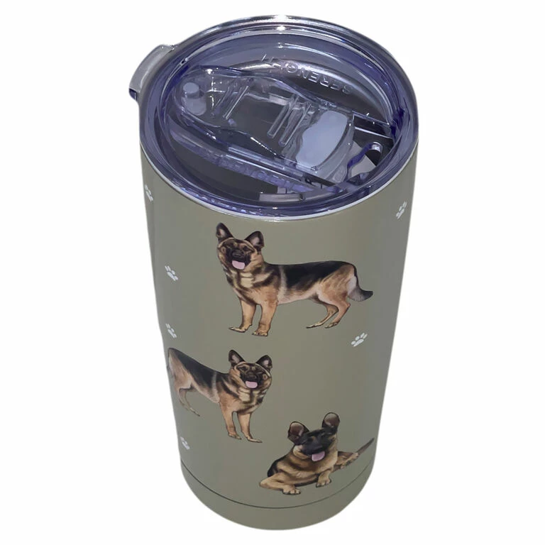 E&S Pets German Shepherd Stainless Steel Tumbler, 20 Oz. 2 E&S Pets German Shepherd Stainless Steel Tumbler, 20 Oz. - Image 2