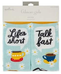 Hallmark Gilmore Girls Life's Short, Talk Fast Crew Socks -Department Store Shop Gilmore Girls Lifes Short Talk Fast Crew Socks 1PCL1011 04