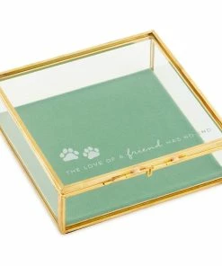 Hallmark The Love Of A Friend Glass Pet Memory Box, 5x5