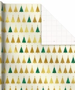Hallmark Gold And Green 3-Pack Christmas Wrapping Paper Assortment, 120 Sq. Ft. 11 Hallmark Gold And Green 3-Pack Christmas Wrapping Paper Assortment, 120 Sq. Ft. -Department Store Shop Gold and Green Assortment Christmas Gift Wrap 5JXW1204 05