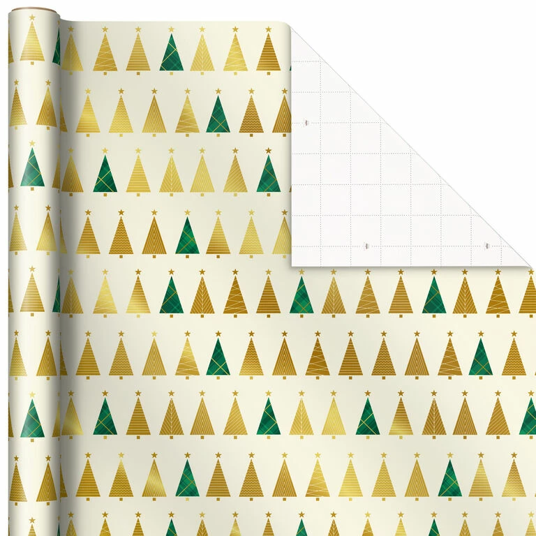 Hallmark Gold And Green 3-Pack Christmas Wrapping Paper Assortment, 120 Sq. Ft. 5 Hallmark Gold And Green 3-Pack Christmas Wrapping Paper Assortment, 120 Sq. Ft. - Image 5