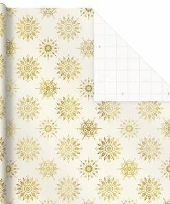 Hallmark Gold And White 6-Pack Holiday Wrapping Paper Assortment, 180 Sq. Ft. 14 Hallmark Gold And White 6-Pack Holiday Wrapping Paper Assortment, 180 Sq. Ft. -Department Store Shop Gold and White Christmas Wrapping Paper Assortment 5JXW1086 05