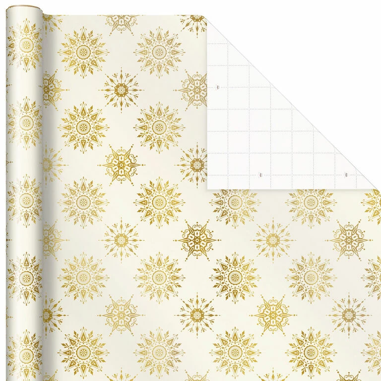 Hallmark Gold And White 6-Pack Holiday Wrapping Paper Assortment, 180 Sq. Ft. 5 Hallmark Gold And White 6-Pack Holiday Wrapping Paper Assortment, 180 Sq. Ft. - Image 5
