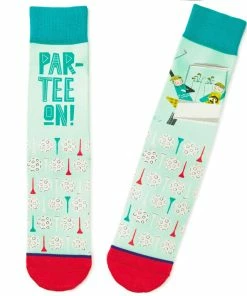 Hallmark Par-tee On Golf Funny Crew Socks