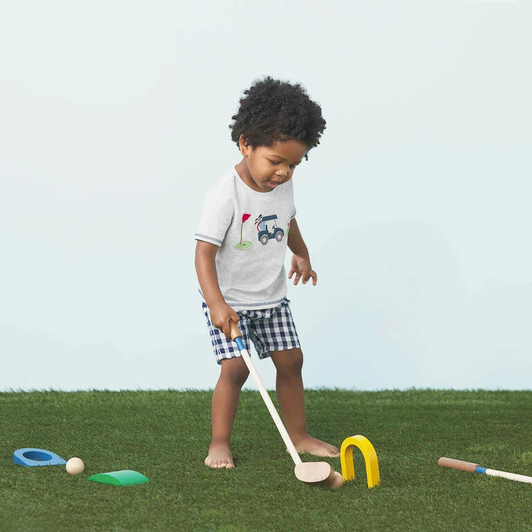 Mud Pie Golf Wood Toy Set, 7 Pieces 3 Mud Pie Golf Wood Toy Set, 7 Pieces - Image 3