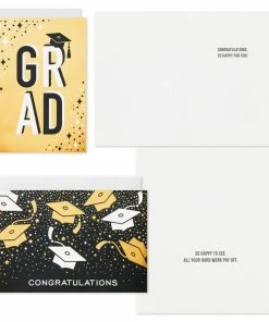 Hallmark Confetti Celebration Assorted Graduation Cards, Pack Of 36 -Department Store Shop Grad Caps Confetti Graduation Cards Assortment 5GEY1003 03