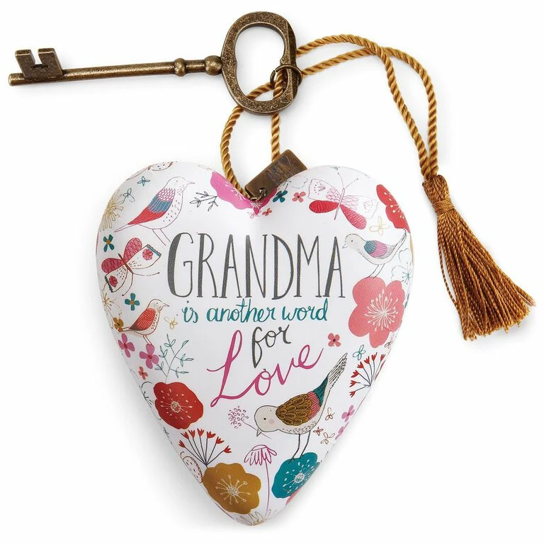 Grandma Art Heart Sculpture, 4" 1 Grandma Art Heart Sculpture, 4"