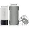 BruMate Matte Gray Stainless Steel 3-in-1 Can Cooler, 12/16 Oz.