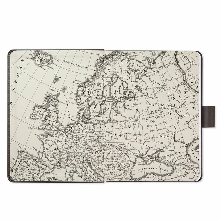 Hallmark Gray Etched Compass Faux Leather Notebook 3 Hallmark Gray Etched Compass Faux Leather Notebook - Image 3