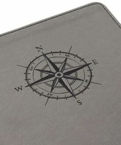 Hallmark Gray Etched Compass Faux Leather Notebook 11 Hallmark Gray Etched Compass Faux Leather Notebook -Department Store Shop Gray Etched Compass Faux Leather Notebook 1HWJ1851 05