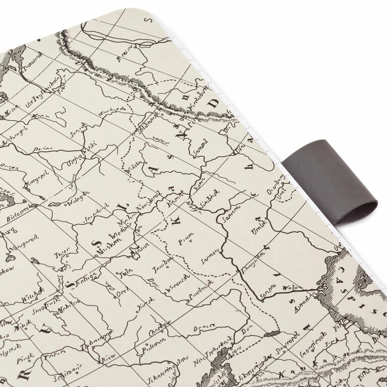 Hallmark Gray Etched Compass Faux Leather Notebook 6 Hallmark Gray Etched Compass Faux Leather Notebook - Image 6