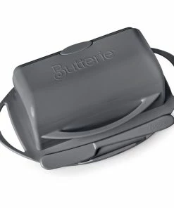 Gray Butterie Flip-Top Butter Dish -Department Store Shop Gray Plastic FlipTop Butter Dish With Knife BTRGRY1010 03