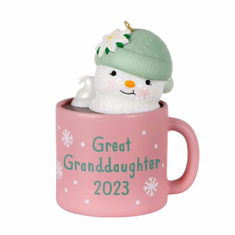 Hallmark Great-Granddaughter Hot Cocoa Mug 2023 Ornament 1 Hallmark Great-Granddaughter Hot Cocoa Mug 2023 Ornament
