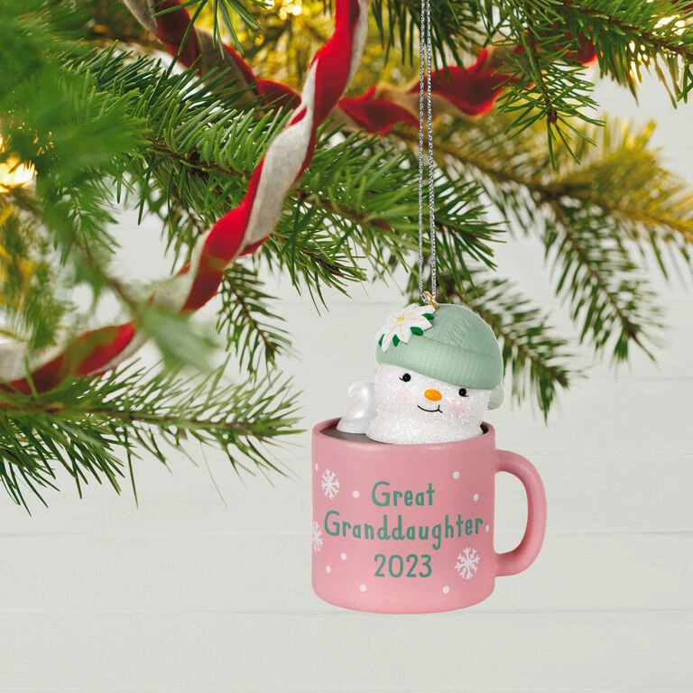Hallmark Great-Granddaughter Hot Cocoa Mug 2023 Ornament 2 Hallmark Great-Granddaughter Hot Cocoa Mug 2023 Ornament - Image 2