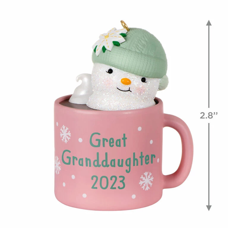 Hallmark Great-Granddaughter Hot Cocoa Mug 2023 Ornament 3 Hallmark Great-Granddaughter Hot Cocoa Mug 2023 Ornament - Image 3