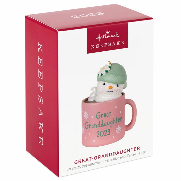 Hallmark Great-Granddaughter Hot Cocoa Mug 2023 Ornament 4 Hallmark Great-Granddaughter Hot Cocoa Mug 2023 Ornament - Image 4