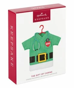 Hallmark The Gift Of Caring 2023 Fabric Ornament 9 Hallmark The Gift Of Caring 2023 Fabric Ornament -Department Store Shop Green Scrubs Shirt Keepsake Ornament 1399QGO2897 04