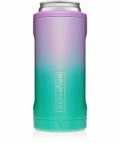 BruMate Glitter Mermaid Stainless Steel Skinny Can Cooler, 12 Oz.