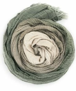 Green And White Ombre Faith Scarf
