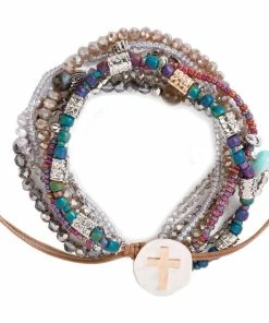 Grey Your Journey Layered Prayer Bracelet