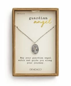 Demdaco Guardian Angel Charm Necklace, 18" 5 Demdaco Guardian Angel Charm Necklace, 18" -Department Store Shop Guardian Angel Charm Necklace 1008100025 03