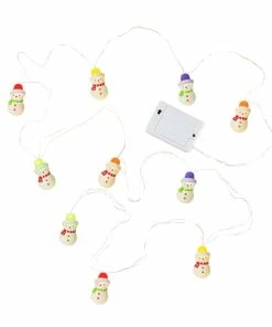 Hallmark Gumdrop Snowman 10-Light Christmas String Lights, 10' -Department Store Shop Gumdrop Snowman Keepsake Christmas Light String 1QSB6279 03