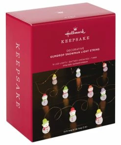 Hallmark Gumdrop Snowman 10-Light Christmas String Lights, 10' -Department Store Shop Gumdrop Snowman Keepsake Christmas Light String 1QSB6279 04