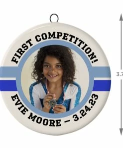 Gymnastics Ceramic Circle Personalized Photo Ornament -Department Store Shop Gymnastics Ceramic Circle Personalized Photo Ornament 1999QHE1711B105 03