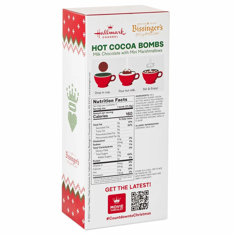 Bissinger's Chocolates Hallmark Channel Hot Cocoa Bombs, Set Of 3 2 Bissinger's Chocolates Hallmark Channel Hot Cocoa Bombs, Set Of 3 - Image 2
